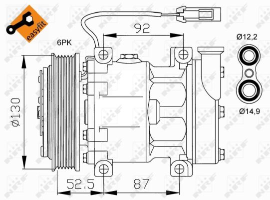 Компрессор, кондиционер - 32113 NRF