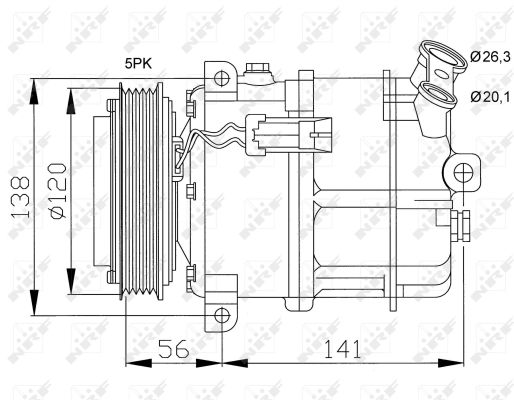 Compressor, air conditioning - 32117 NRF