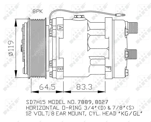 Компрессор, кондиционер - 32133 NRF