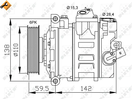 Compressor, air conditioning - 32146 NRF
