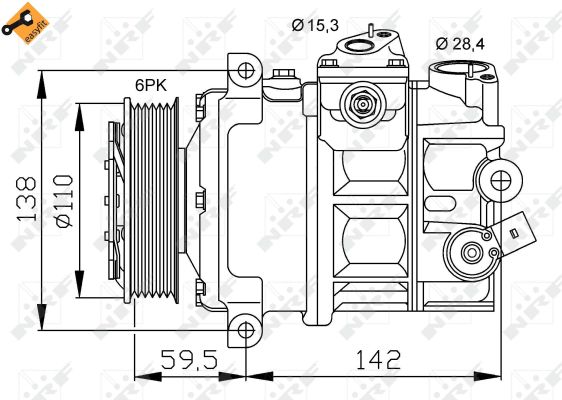 Compressor, air conditioning - 32147 NRF