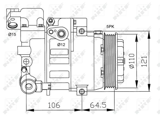 Compressor, air conditioning - 32175 NRF