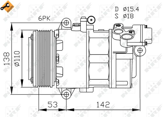 Компрессор, кондиционер - 32184 NRF