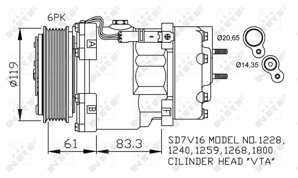 Compressor, air conditioning - 32198 NRF