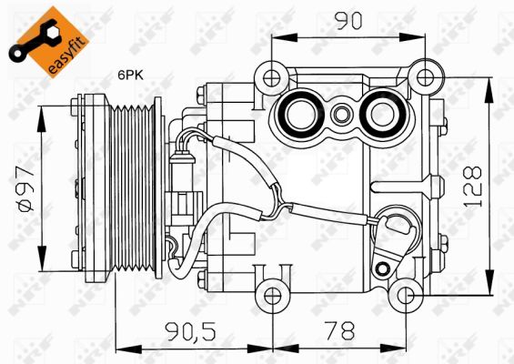 Компрессор, кондиционер - 32199 NRF