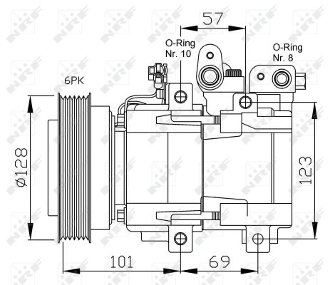 Компрессор, кондиционер - 32204 NRF