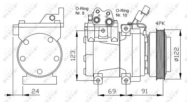 Compressor, air conditioning - 32205 NRF