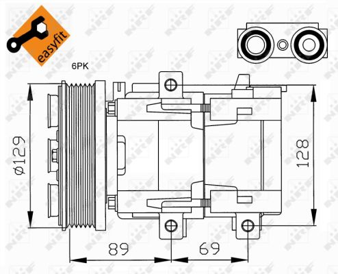 Компрессор, кондиционер - 32212 NRF