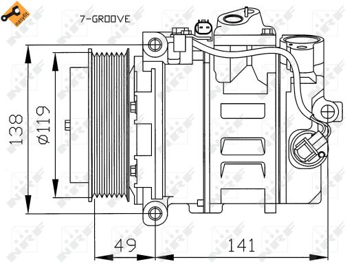Компрессор, кондиционер - 32215 NRF