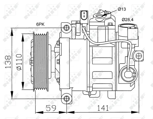 Компрессор, кондиционер - 32229 NRF