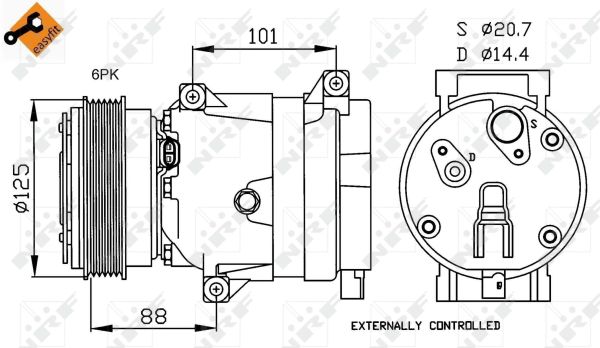 Compressore, Climatizzatore - 32231 NRF