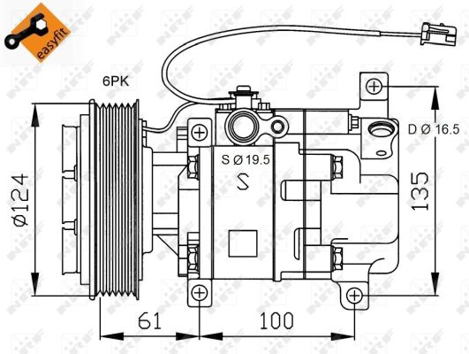 Compressore, Climatizzatore - 32233 NRF