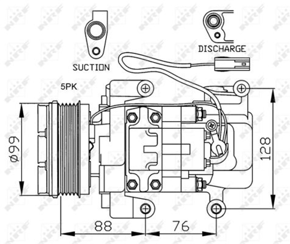 Компрессор, кондиционер - 32234 NRF