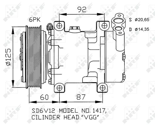 Compressor, air conditioning - 32235 NRF