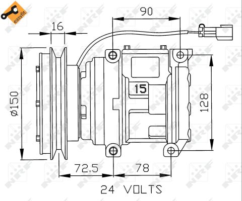 Compressor, air conditioning - 32243 NRF