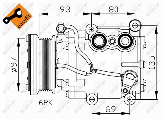 Compressor, air conditioning - 32247 NRF
