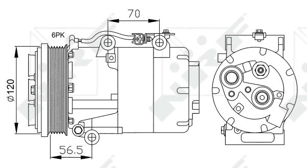 Compressore, Climatizzatore - 32250 NRF