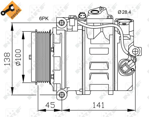 Compressor, air conditioning - 32256 NRF