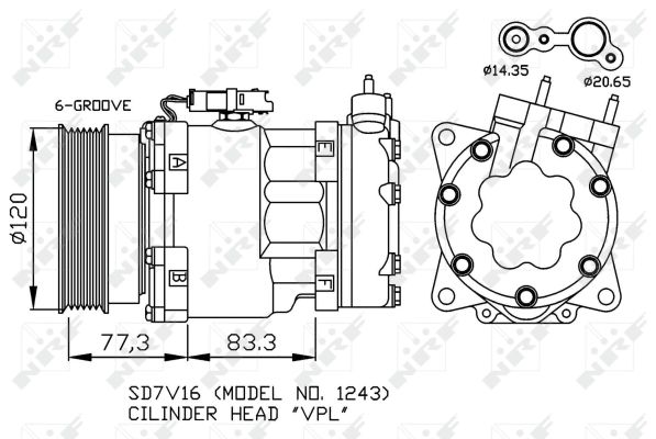 Compressor, air conditioning - 32266 NRF