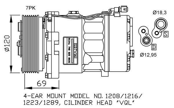 Compressor, air conditioning - 32268 NRF
