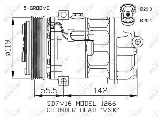 Compressor, air conditioning - 32269 NRF