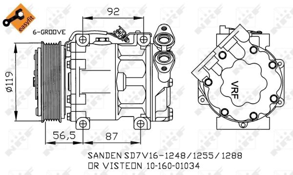 Compressor, air conditioning - 32271 NRF