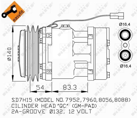 Compressor, air conditioning - 32274 NRF