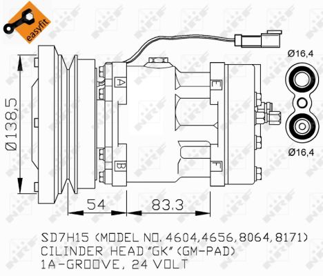 Compressor, air conditioning - 32281 NRF