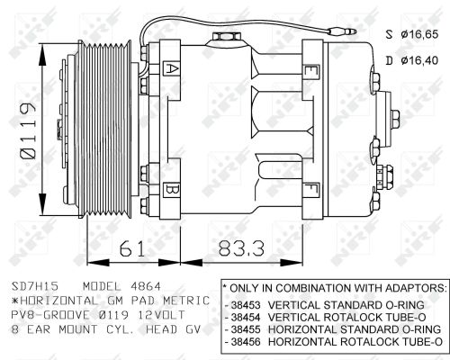 Compressor, air conditioning - 32286 NRF