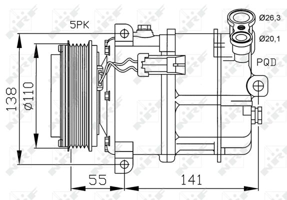 Compressor, air conditioning - 32312 NRF
