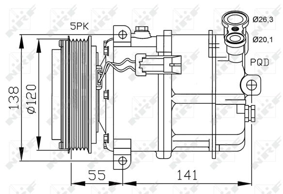 Компрессор, кондиционер - 32313 NRF