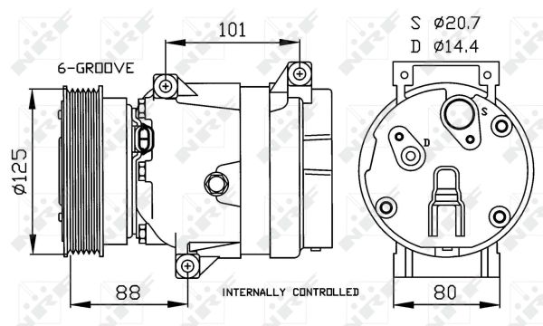 Compressor, air conditioning - 32404 NRF