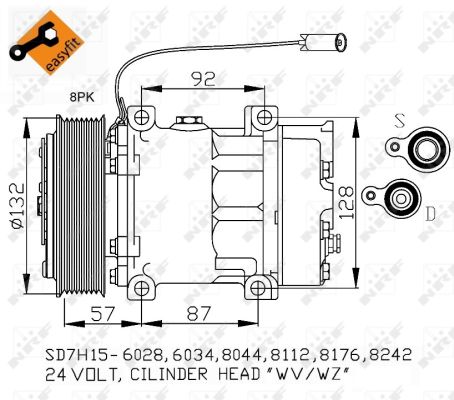 Компрессор, кондиционер - 32412 NRF