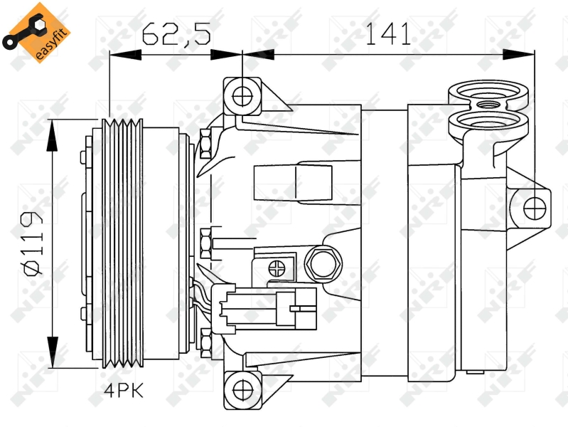 Compressor, air conditioning - 32421 NRF