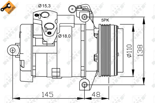 Compressor, air conditioning - 32432 NRF