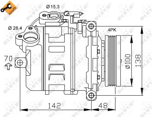 Compressor, air conditioning - 32433 NRF