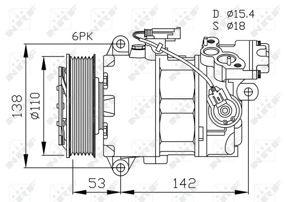 Компрессор, кондиционер - 32463 NRF