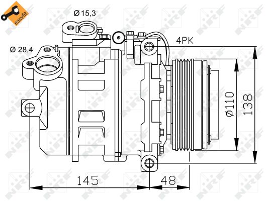 Compressor, air conditioning - 32465 NRF