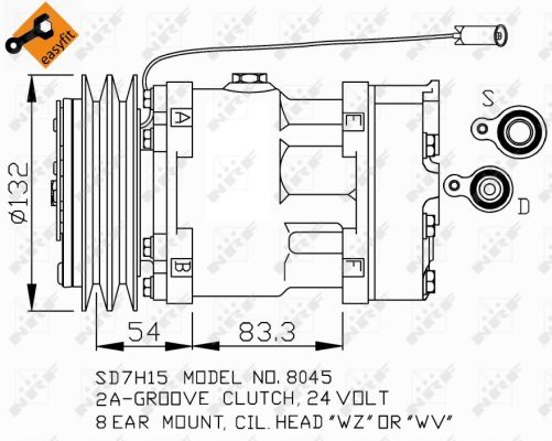 Compressor, air conditioning - 32469 NRF