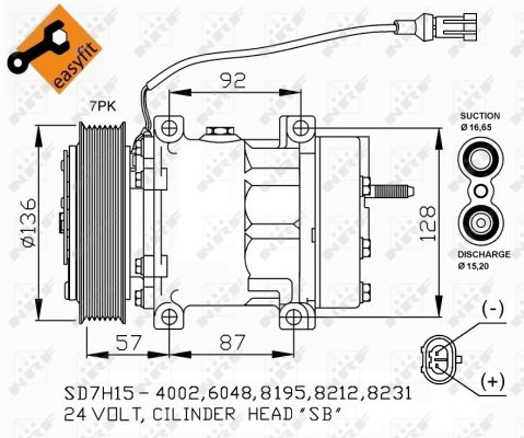 Compressor, air conditioning - 32477 NRF