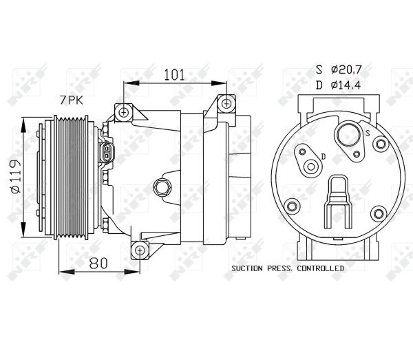 Compressor, air conditioning - 32481 NRF