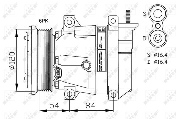 Compressor, air conditioning - 32484G NRF