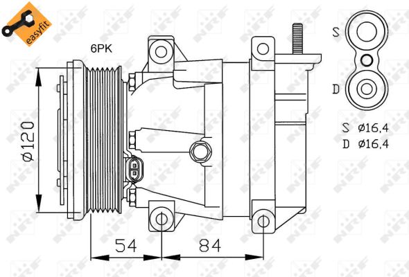Compressor, air conditioning - 32484 NRF