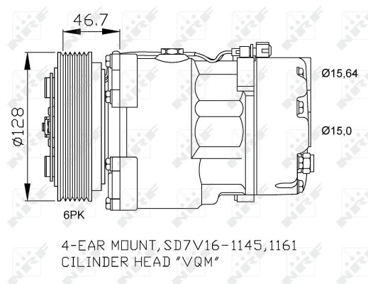 Compressor, air conditioning - 32489 NRF