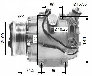 Compressor, air conditioning - 32491 NRF
