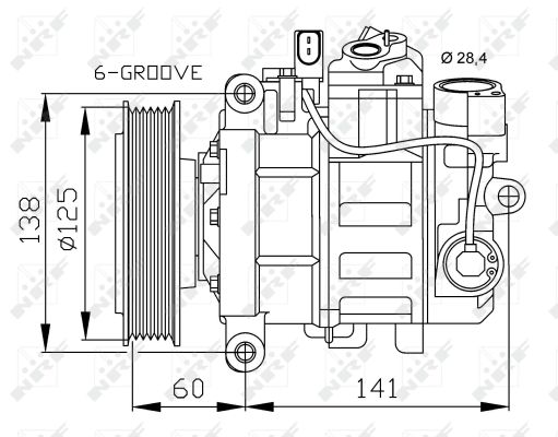 Компрессор, кондиционер - 32512 NRF