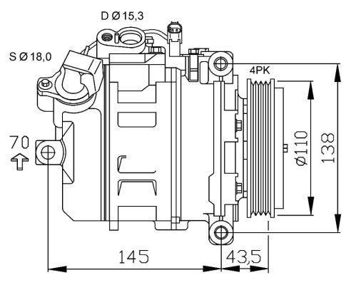 Компрессор, кондиционер - 32520 NRF