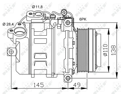 Compressor, air conditioning - 32533 NRF
