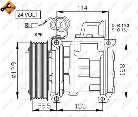 Compressor, air conditioning - 32567 NRF