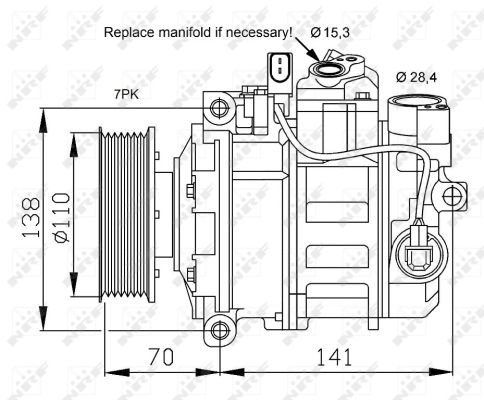 Компрессор, кондиционер - 32613 NRF